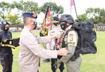 208 Anngota Brimob Polda NTB Kembali Usai Laksanakan BKO Papua