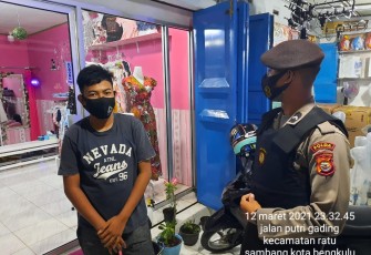 Tingkatkan Patroli Samapta Polda Bengkulu Imbau Prokes di Malam Hari