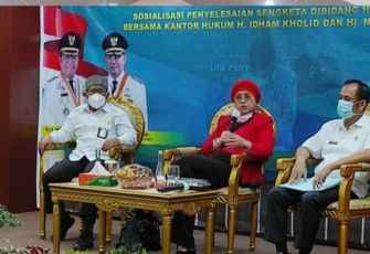 WaSekjen DPN Peradi Hj. Nurmalah SH. MH hadiri Sosialisasi Penyelesaian Sengketa di Bidang  Hukum  