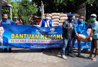 Korban Gempa di Malang Digelontor Bantuan dari Demokrat Jatim