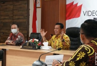 Rapat Daring Bersama Dirut BAKTI Gubernur Ansar Ahmad Gesa Pembangunan 35 Titik BTS di Kepri