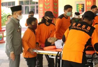 Pemkab Lampung Barat Gelar Simulasi Kesiapsiagaan Bencana