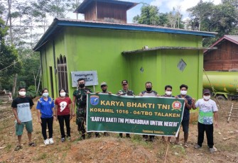 Koramil 1016-04/Tumbang Talaken Karya Bakti Pengecatan Mushola