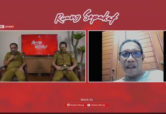 Walikota Bitung bersama wakil walikota Bitung saat gelar tatap muka bersama masyarakat kota Bitung