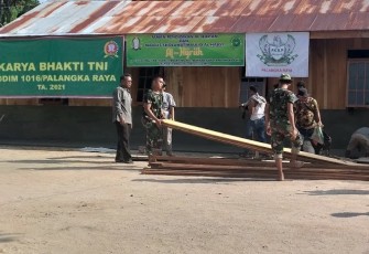 Koramil 1016-02 dan PKBPM Rehab Taman Pendidikan Alquran di Bukit Batu