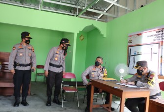 Kapolres Kendal beserta PJU Polres Kendal melaksanakan Pengecekan kesiap  siagaan angggota yang melaksanakan tugas di Pos pengamanan (Pospam) maupun Pos pelayanan (Posyan), Senin (10/05/2021) 