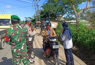 Operasi Ketupat Seligi 2021 Pos Pam Km 16 Polres Bintan Lakukan Pengecekan kepada Masyarakat yang Masuk ke Kabupaten Bintan
