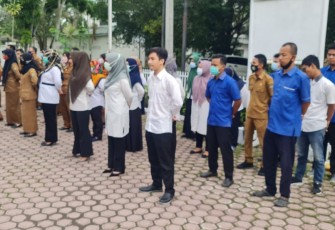 Diskominfo Asahan Gelar Apel Perdana Setelah Idul Fitri 1442 H