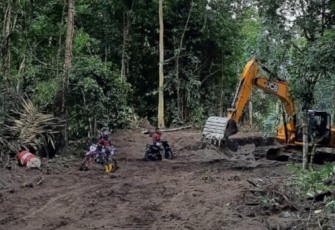Lokasi perintisan jalan pertanian TMMD ke111 kodim 1310/ Bitung