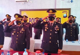 Polres Bintan Mengikuti Upacara Memperingati Hari Lahir Pancasila Secara Virtual