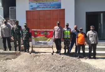 Personel Polsek Singajaya Polres Garut Giat OPS Yustisi Inpres No.6 Tahun 2020