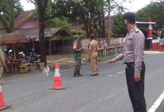 Kapolsek Cisompet-Polres Garut, bersama 3 Pilar Laksanakan Operasi Yustisi Penerapan PPKM Level 3
