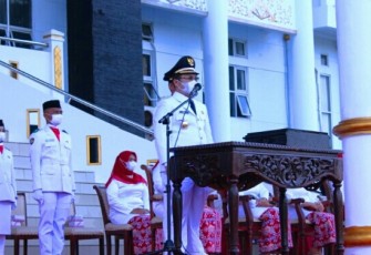 Peringati HUT RI Ke-76, Bupati Sapuan Sebut Momemtum Untuk Bangkit Bersama Bangun Mukomuko