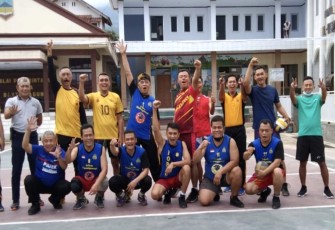 Kapolsek Rajagaluh - Polres Majalengka, Untuk Mejaga Imunitas Tubuh, Anggota Melaksanakan Olahraga Bola Volly