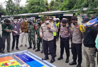 Simulasi Pam Nataru Polrestabes Surabaya Untuk Memastikan Kota Surabaya Aman dan Sehat 