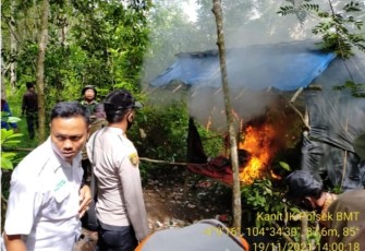Gubuk Pesta dan Transaksi Sabu Dibakar