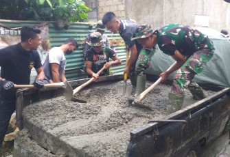 Pekerjaan Fisik Pengecoran Jalan TMMD Capai 40 Persen