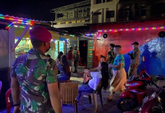 Prajurit Yonmarhanlan VIII Bitung bersama kodim 1310/Bitung dan Pemkot Bitung saat gelar operasi gabungan