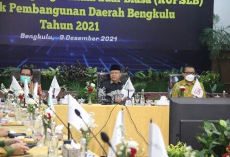 Gubernur Bengkulu Rohidin Mersyah hadir dan pimpin Rapat Umum Pemegang Saham Luar Biasa (RUPS-LB) PT. Bank Pembangunan Daerah (BPD) Bengkulu/ Bank Bengkulu (BB) Tahun 2021