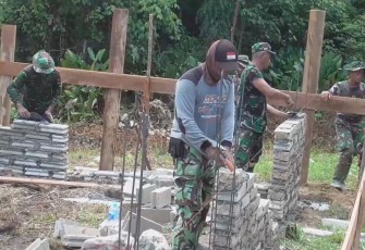 7 HARI PASCA PEMBUKAAN TMMD, SATGAS TMMD 112 KEBUT PENGERJAAN POS KAMLING