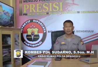 Kabid Humas Polda Bengkulu Kombes Pol Sudarno SSos MH