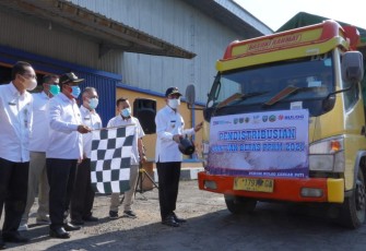 Bupati salurkan bantuan beras dari Kemensos