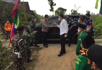 Bupati Kendal dan Kapolsek Gemuh Hadiri Pelaksanaan Kegiatan Diklatsar Banser Di GemuhJum'at (17/09/2021) 