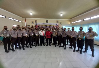 Peserta Pelatihan Satpam Garda Pratama bersama Sat Bimas Polres Kendal 
