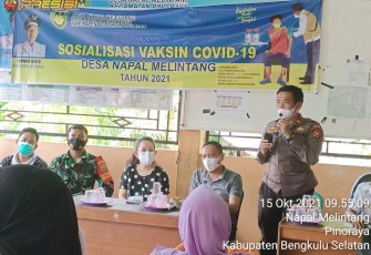 Bersama Satgas, Polsek Pino Raya Terus Gencarkan Sosialisasi Vaksinasi ke Desa-desa