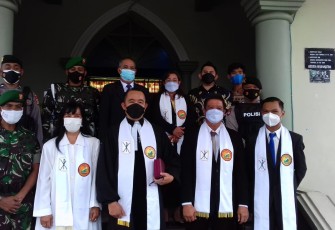 Babinsa Koramil Pahandut Laksanakan PAM Gereja Dalam Perayaan Ibadah Natal