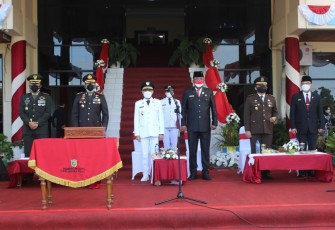 Dandim Palangka Raya Hadiri Upacara Peringatan HUT ke-76 Republik Indonesia 