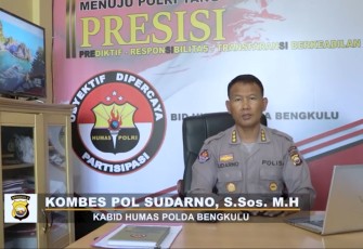 Kabid Humas Polda Bengkulu Kombes Pol Sudarno SSos MH