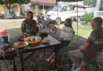 Viola Bersama Ayahnya Bertemu dengan dan SSK TMMD kodim Bitung