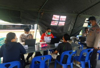 Masyarakat Tanjungpinang Serbu Gerai Vaksin Presisi Polsek Tanjungpinang Kota