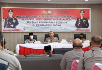 Kapolda Bengkulu Anev Penanganan Covid 19 Di Polres Lebong