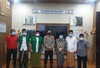 Kapolres AKBP Edwin Affandi Sambut Silaturahmi Dari PCNU di Polres Majalengka