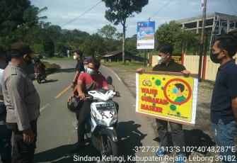 Polsek Sindang Kelingi Gelar Ops Yustisi Covid-19 Guna Cegah Penyebaran Covid-19