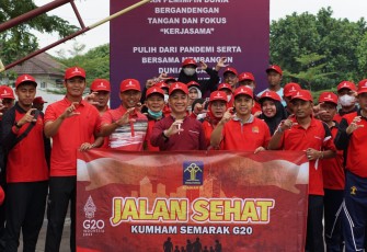 Lapas Kelas IIA Cilegon saat Gelar Jalan Sehat