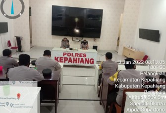 Anggota Bhabikamtibmas Polsek Jajaran, Polres Kepahiang Polda Bengkulu pagi hari ini Senin (03/01) menggelar kegiatan Analisa dan Evaluasi.