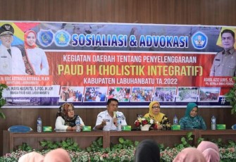 Dinas Pendidikan Labuhanbatu saat Sosialisasi Advokasi Paud 
