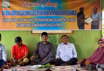 Anggota DPD-RI Abdullah Puteh saat Kunker ke Aceh Timur