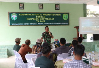 Pasi Ter Lettu Inf Syahrial saat Komunikasi Sosial dengan Komponen Masyarakat 