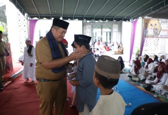 Wakil Bupati Asahan Taufik Zainal Abidin, S.Sos, MSi pada acara peresmian Masjid Nurul Yaqin Dusun I Antara Desa Prapat Janji, Kecamatan Buntu Pane, Selasa (18/10/2022).