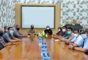 Kapolres Bengkulu saat Audiensi bersama SMSI