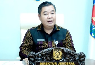 Dirjen Bangda Kemendagri Teguh Setyabudi saat memberikan arahan kepada pemerintah daerah dalam sosialisasi Peraturan Presiden Nomor 111 Tahun 2022 tentang Pelaksanaan Pencapaian Tujuan pembangunan Berkelanjutan (TPB/SDGs).