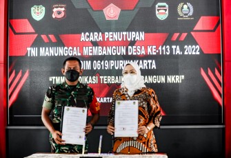 Penutupan TMMD ke-113 TA 2022 di Pendopo Pemkab Purwakarta.
