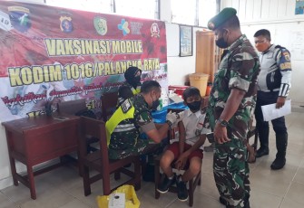 Kodim Palangka Raya Fasilitasi Percepatan Vaksinasi