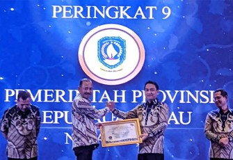 Pemprov Kepri saat Terima Anugerah dari Ombudsman RI Predikat Kepatuhan Standar Pelayanan Publik 
