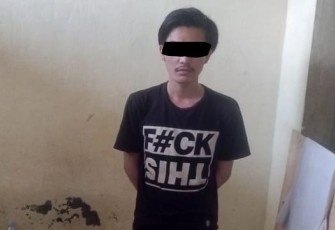 Tersangka saat diamankan