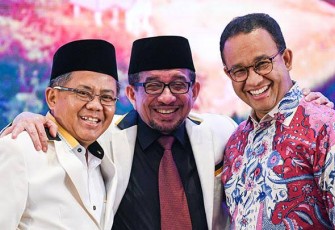 Anies Baswedan saat bersama politisi PKS